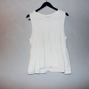 Free People White Bro Tank